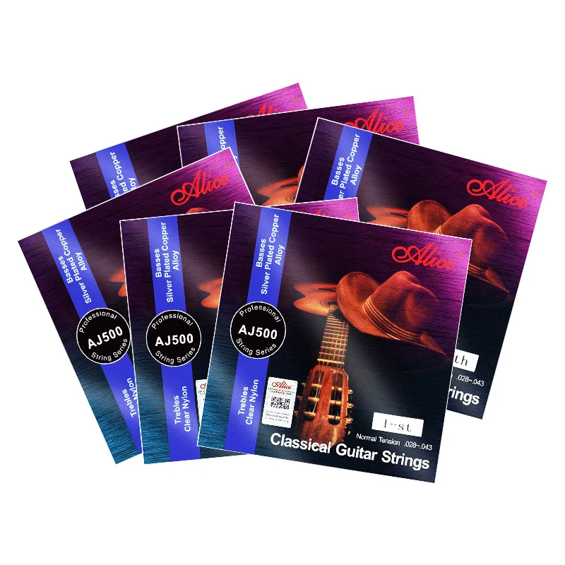 

Alice Aj500 Classical Guitar Strings 1 Set Of 6 Nylon Strings With A Single String Classical Guitar Accessories
