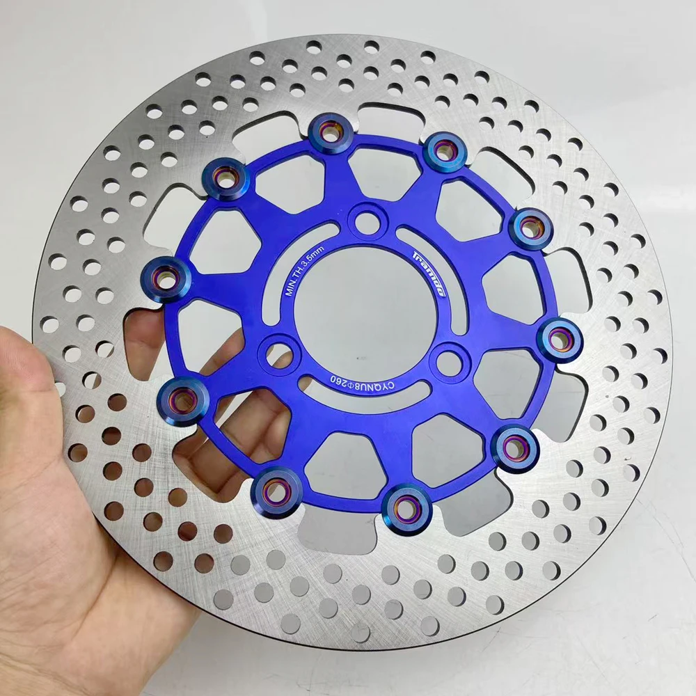 

3 монтажных отверстия 260 мм, алюминиевый сплав, плавающий диск, тормозные дисковые Тормозные колодки для мотоцикла, быстрое охлаждение рук, передний и задний дисковые тормоза