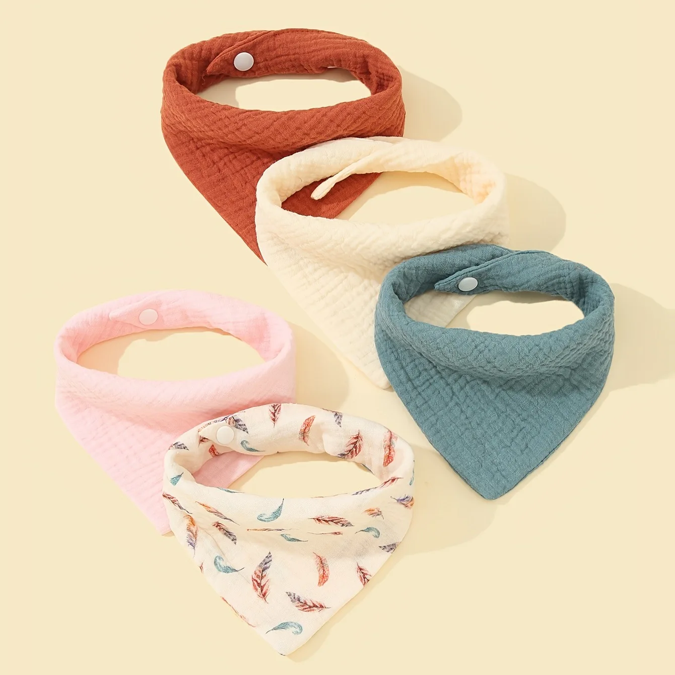 

5 шт./комплект, детские нагрудники из хлопка