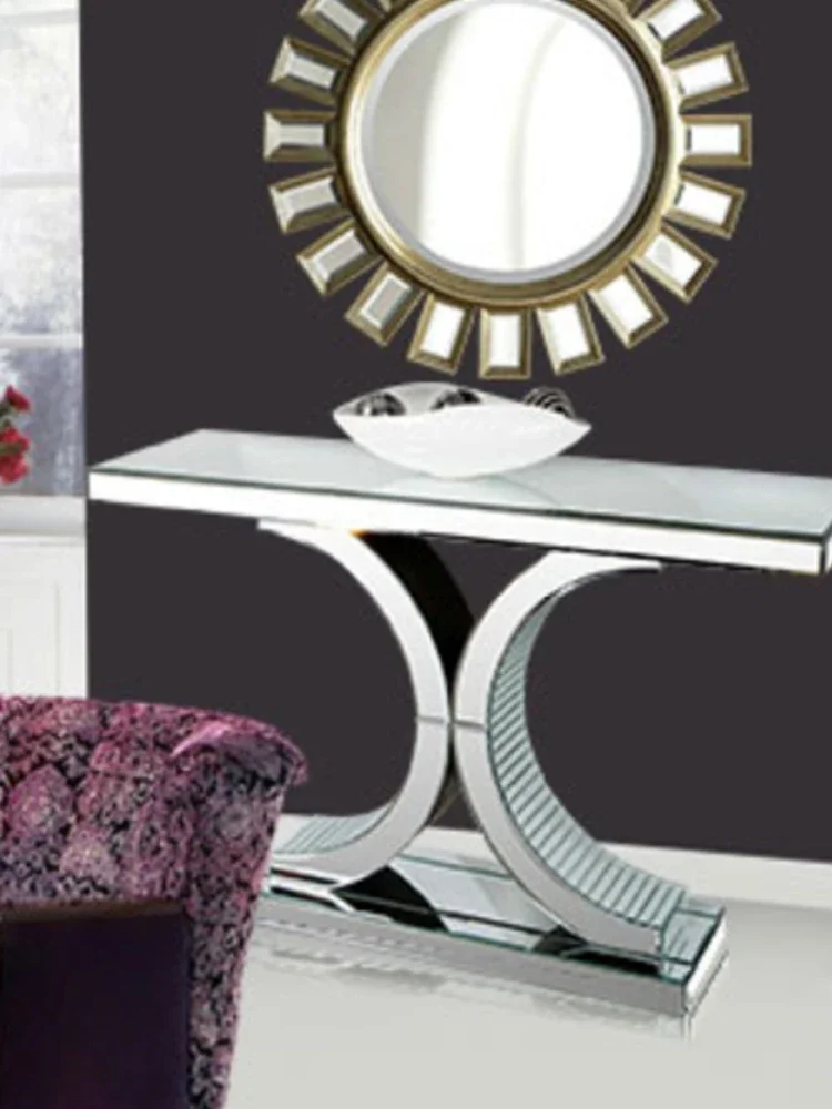 Постмодернистская минималистичная зеркальная мебель консольные столы прихожая