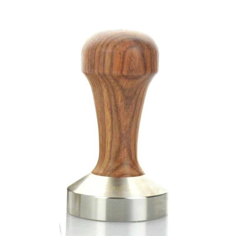 

Stainless Steel Coffee Tamper 51 Mm, Wooden Espresso Tamper Base Coffee Bean Press