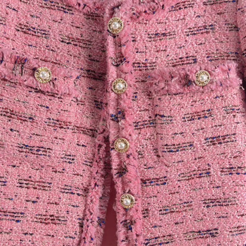 Куртка женская с длинным рукавом бахромой и круглым вырезом