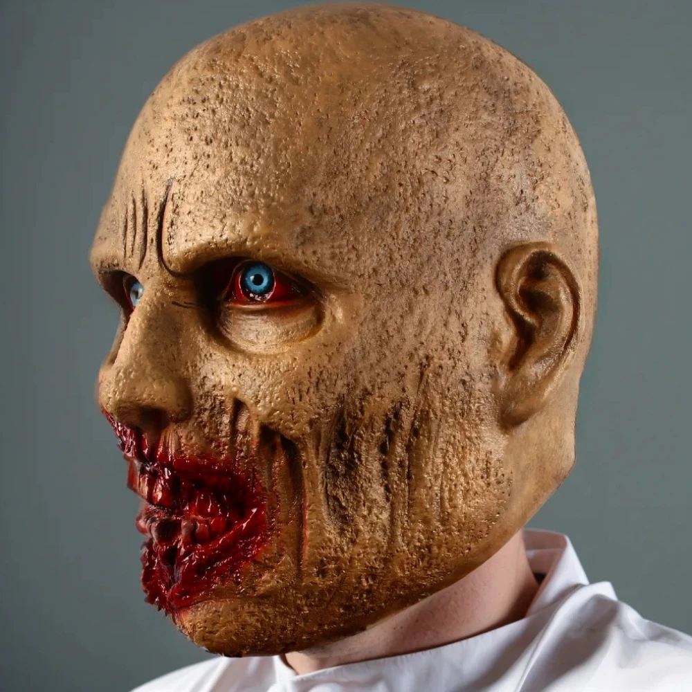 Кровавый головной убор зомби резиновая маска для лица косплея костюм унисекс