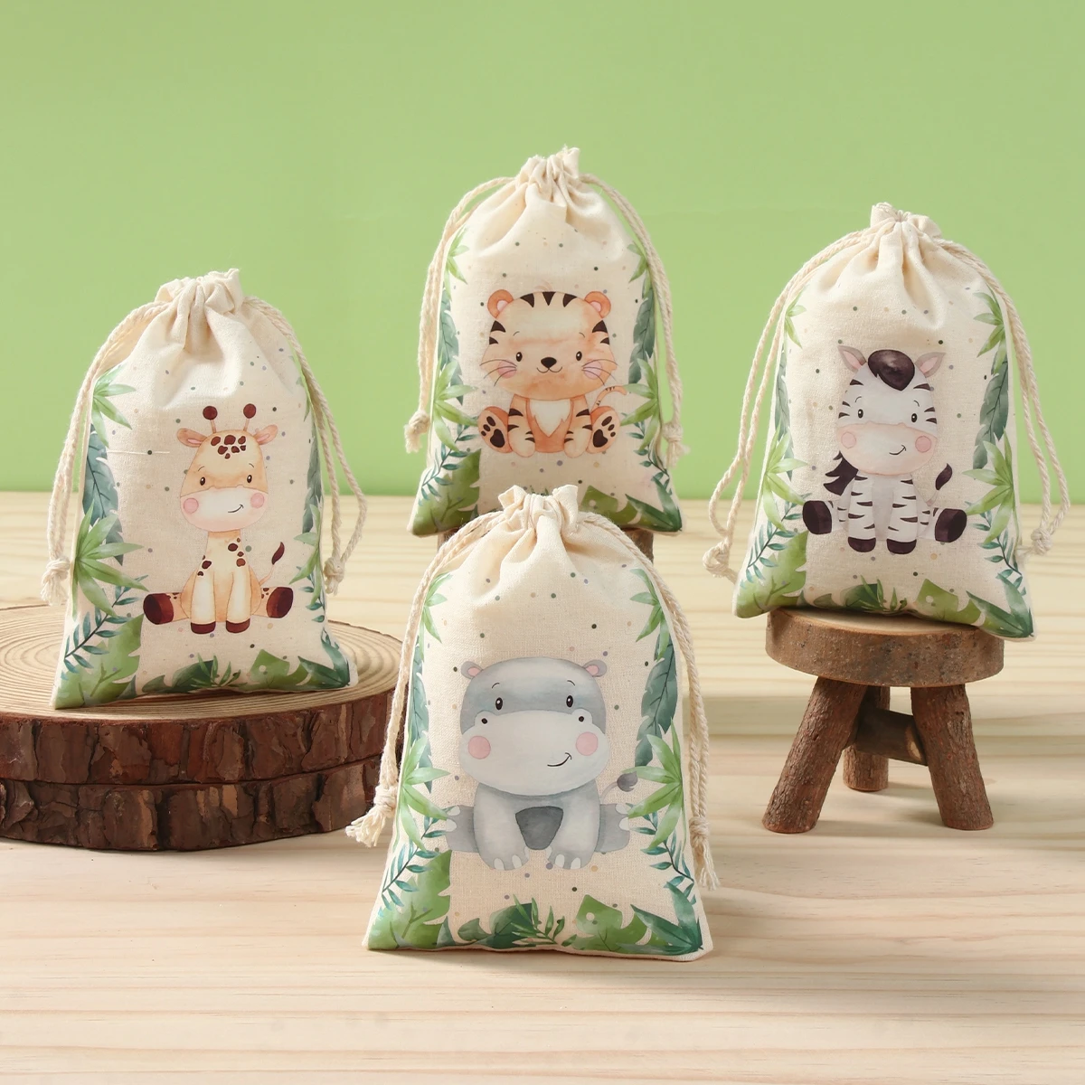 Джунгли с животными Φ сафари день рождения украшение Подарочная коробка