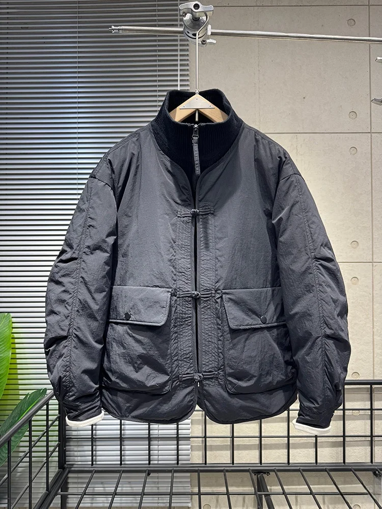 Пуховик Gao Ding мужской зимний вязаный воротник верхняя одежда на гагачьем пуху