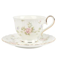 royal bone china tea cup saucers mugs luxury handmade coffee cup teapot gold rim porcelain white kubek kitchen dining bar
