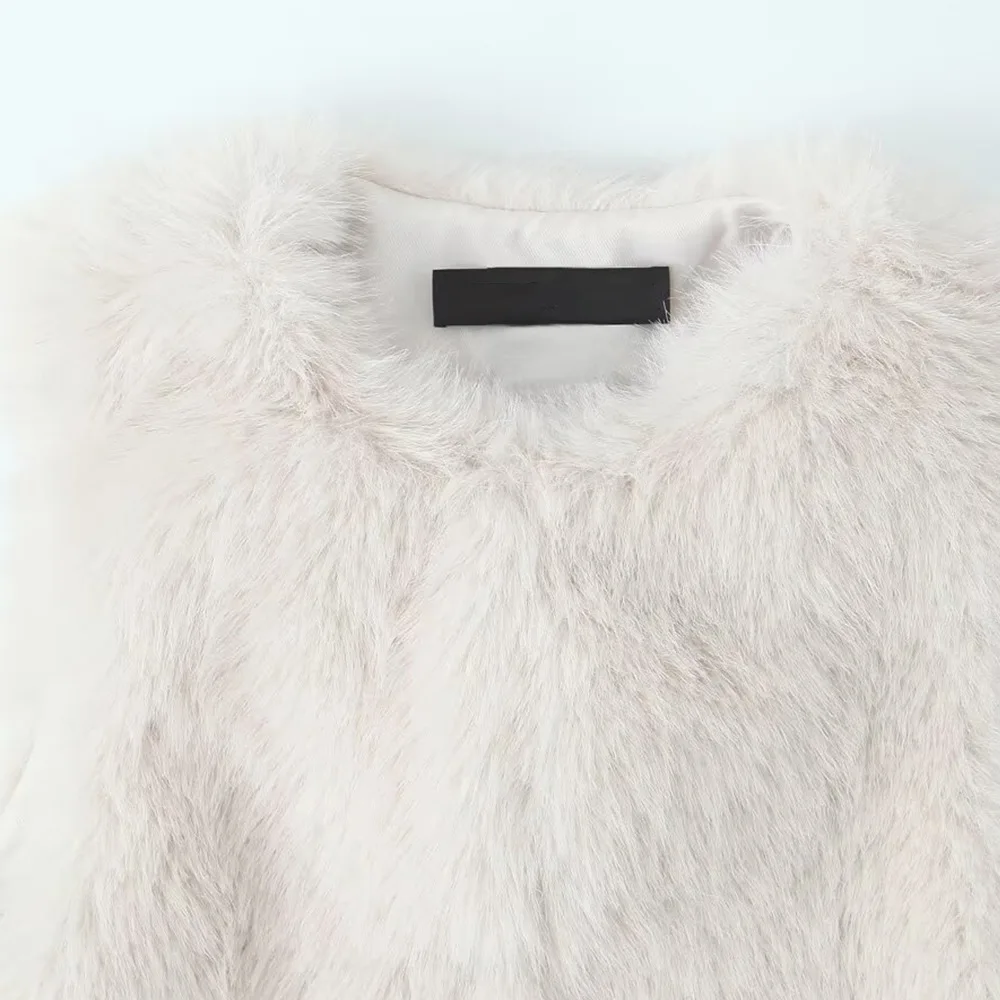 PB &amp ZA женский 2024 осенний новый модный универсальный короткий жилет с эффектом