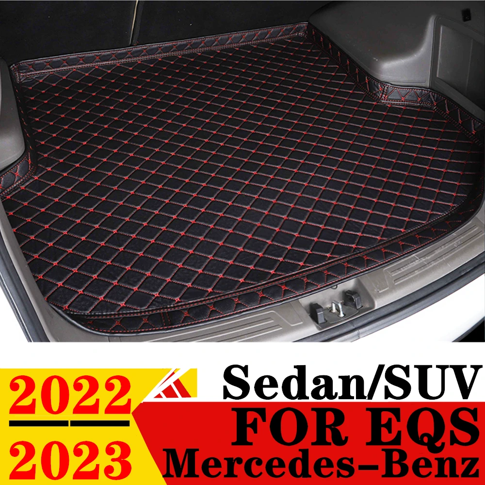 

Автомобильный коврик для багажника Mercedes-Benz EQS, 5 мест, 22 23, для любой погоды, XPE, заднее покрытие для груза, коврик, подкладка, автозапчасти, багажник