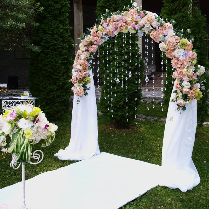 

Customed 100CM Made Artificial Flower Arrangement With Wedding Arch Decor Backdrop Rose Flower Row Party Event Ornaments Wall