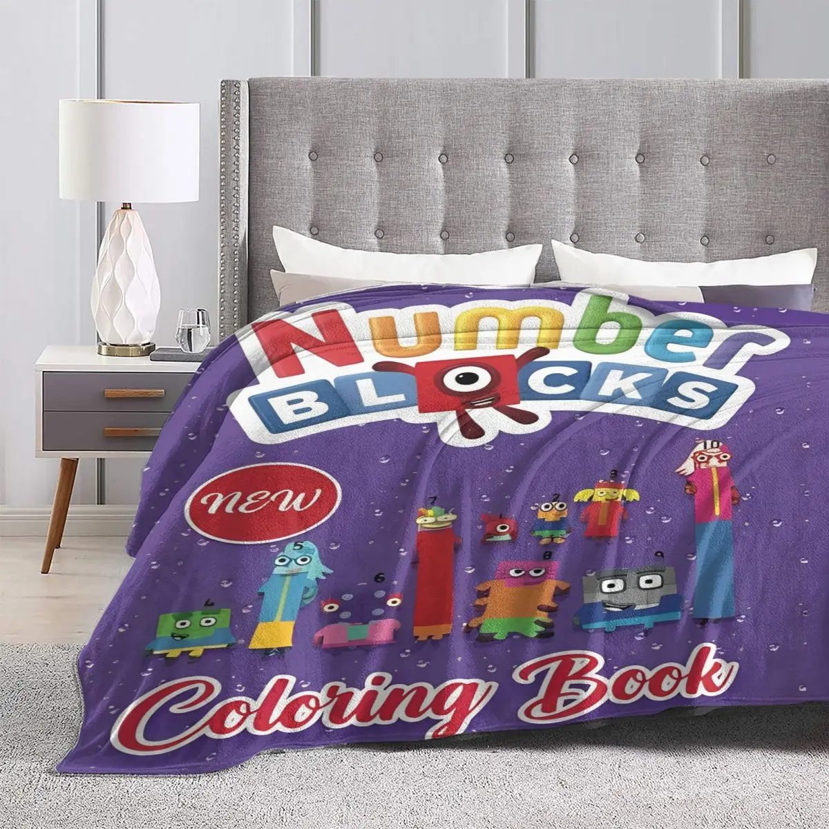Теплые мягкие одеяла для кемпинга N-Numberblocks-s мультяшное одеяло фланелевое