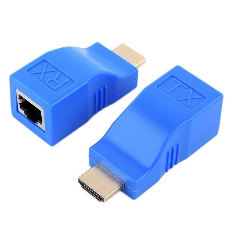 Удлинитель HDMI 1080P RJ45, Сетевой удлинитель HDMI до 30 м по категории 5e/6 UTP LAN Ethernet-кабель для HDTV HDPC