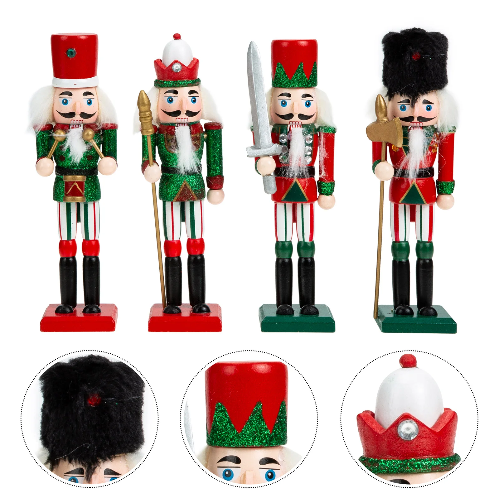 

Nutcracker Christmas Decorations Ornaments Decoration Wooden Decor Nutcrackers Clearance Tree Figures Soldier Figurine Ornament