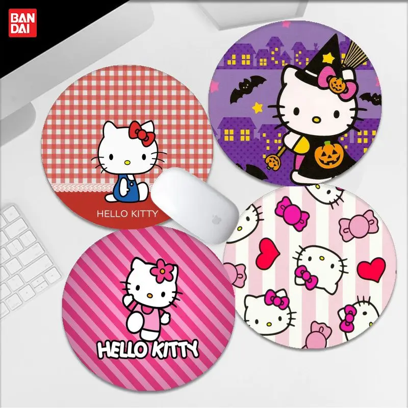 

Bandai Hello Kitty DIY Round Office Computer Desk Mat Table Keyboard Big Mouse Pad Laptop Cushion Non-slip for PC Computer Table