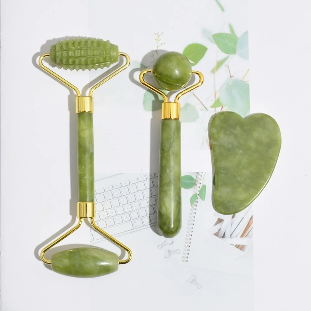 

Natural Jade Gouache Stone Gua Sha Scraper For Face Neck Lift Back Pressotherapy Anti Cellulite Massager Guasha Massage Tools