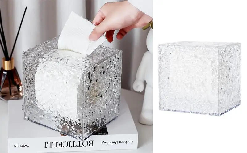 

Tissue Box Holder Simple Napkin Tissue Case Paper Box Household Container Solid Hotel Storage Box For Car Home Table Decoration