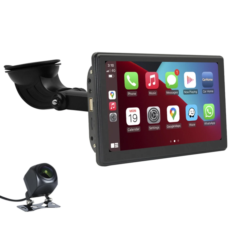 

7-дюймовый сенсорный экран, автомобильный портативный беспроводной планшет Apple CarPlay, Android, радио, мультимедийный плеер с Bluetooth, стерео MP5 B