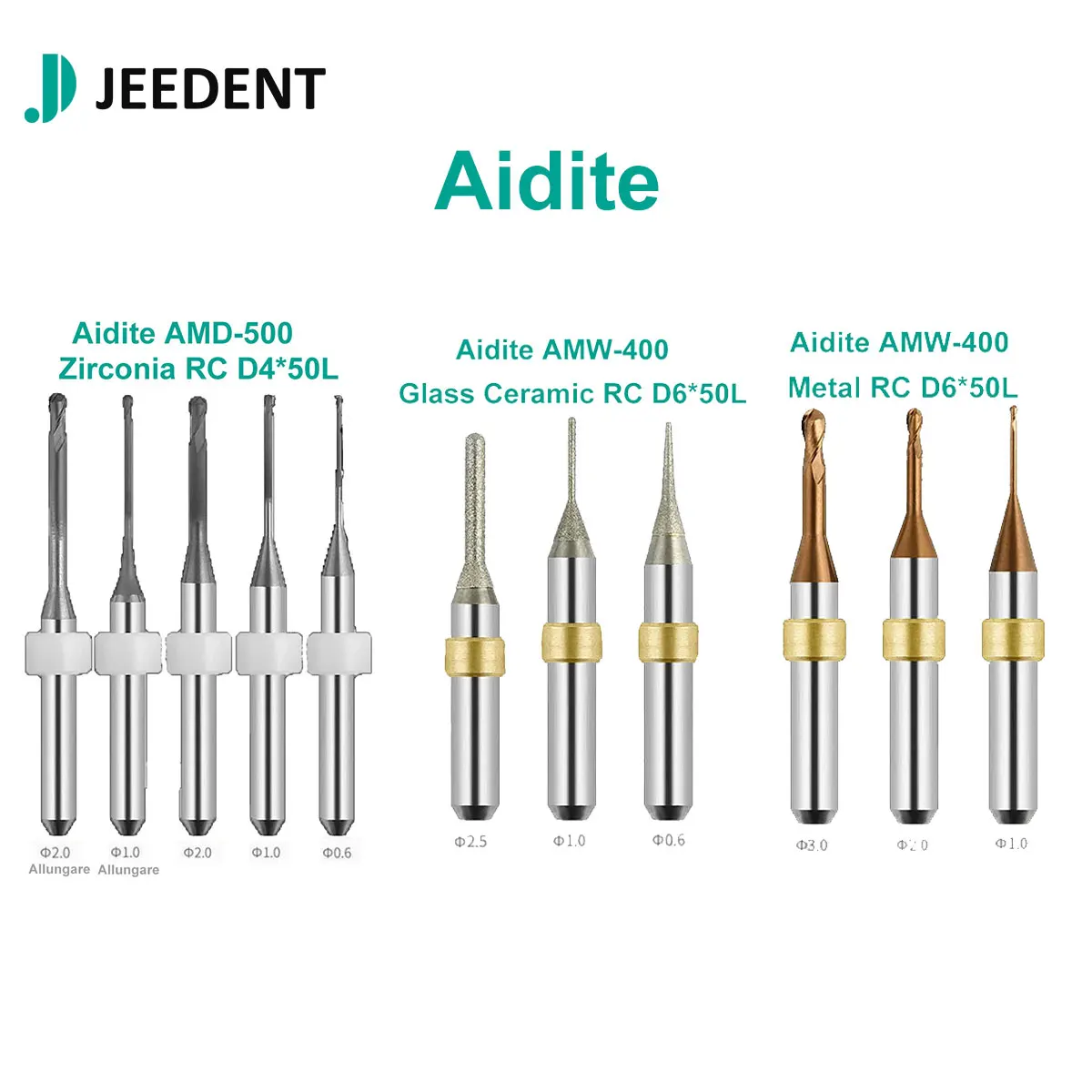 Фото Фрезы для зуботехнических лабораторий Aidite AMD-500 AMW-520 CAD/CAM для обработки циркония, DLC, PMMA, NC, металла №2