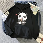 Мужской свитшот с принтом панды ест пиццу 2021Red, термоутепленная винтажная уличная одежда, мягкие брендовые толстовки, крутая мужская Толстовка