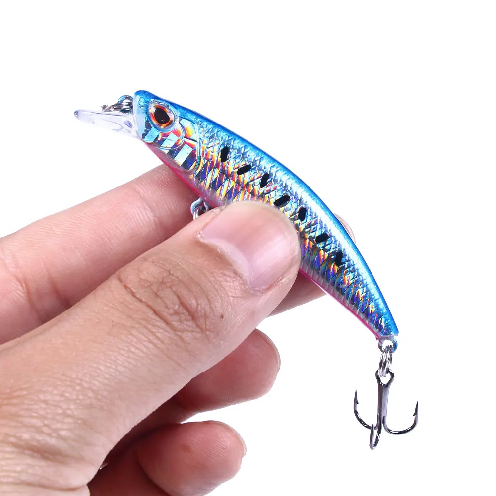 

HENGJIA Long Casting Sinking Minnow Bass Bait 68MM-6.5G-10# Jerkbait Suspending Artificial Fishing Lures Fishing Tackle