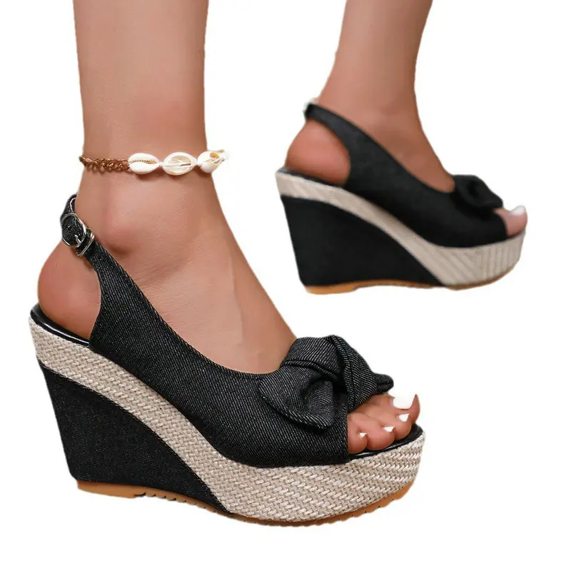 Женские летние босоножки на толстой подошве сандалии-гладиаторы платформе с