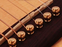 6pcs chrome pure copper acoustic guitar bridge pins string nail pins chord cone