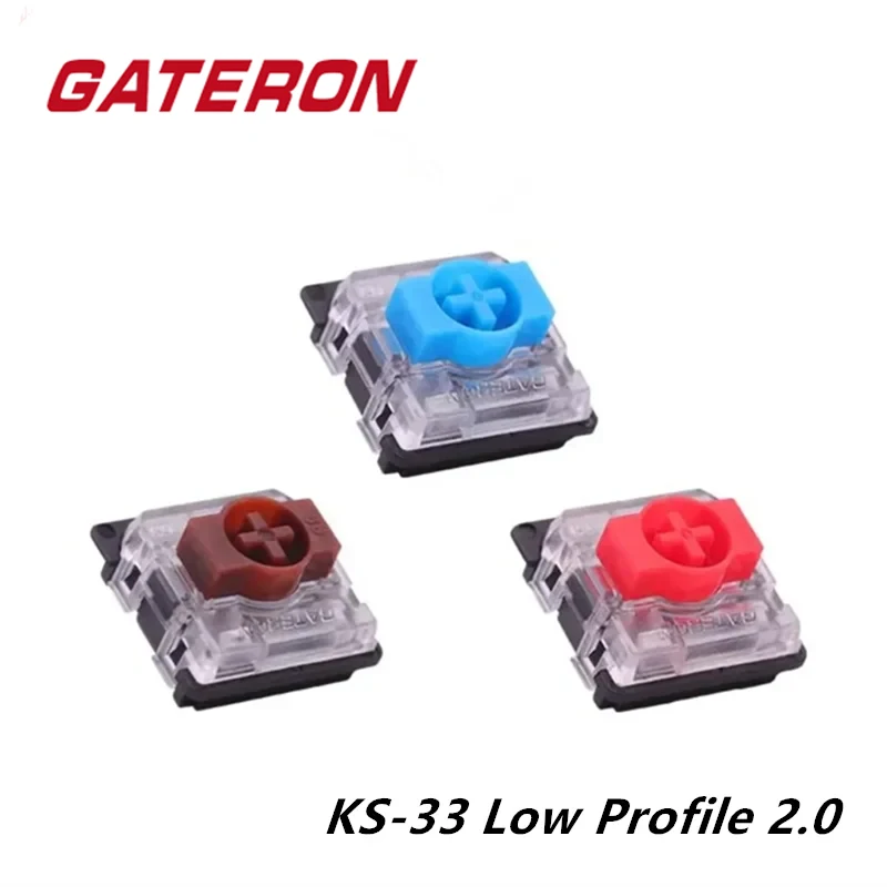 Gateron KS-33 низкопрофильный 2 0 переключатель 3 Pin Синий Красный Коричневый RGB