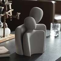 statue decoration home accessories resin abstract sculpture modern art couple model office desk decor figurines for living room