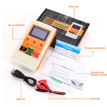 M4070 Digital LCR Meter 1% Accuracy AutoRange Component Capacitance Inductance Tester LCD Display USB Charger LCR Data Record