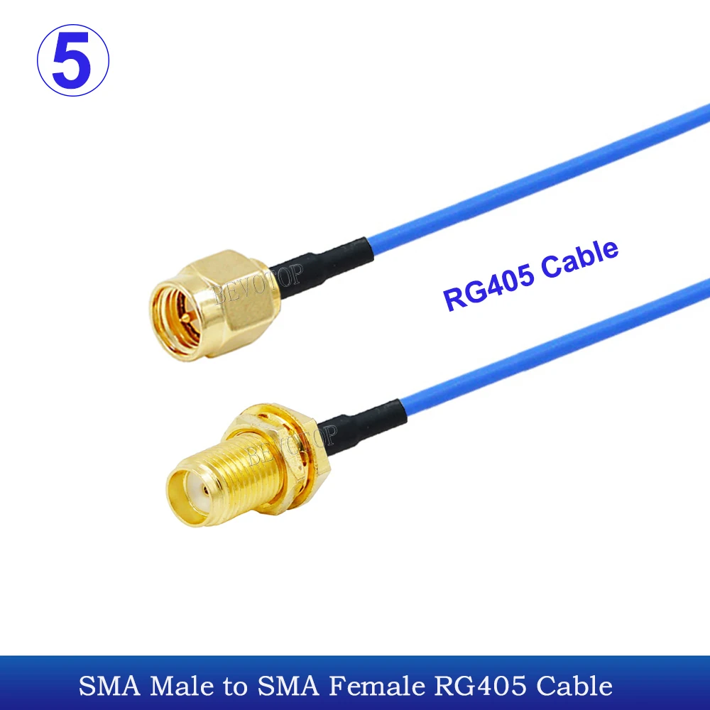 1 шт. синий RG-405 SMA тип к штекер/гнездовой разъем полугибкий 086 RG405 50 Ом RF