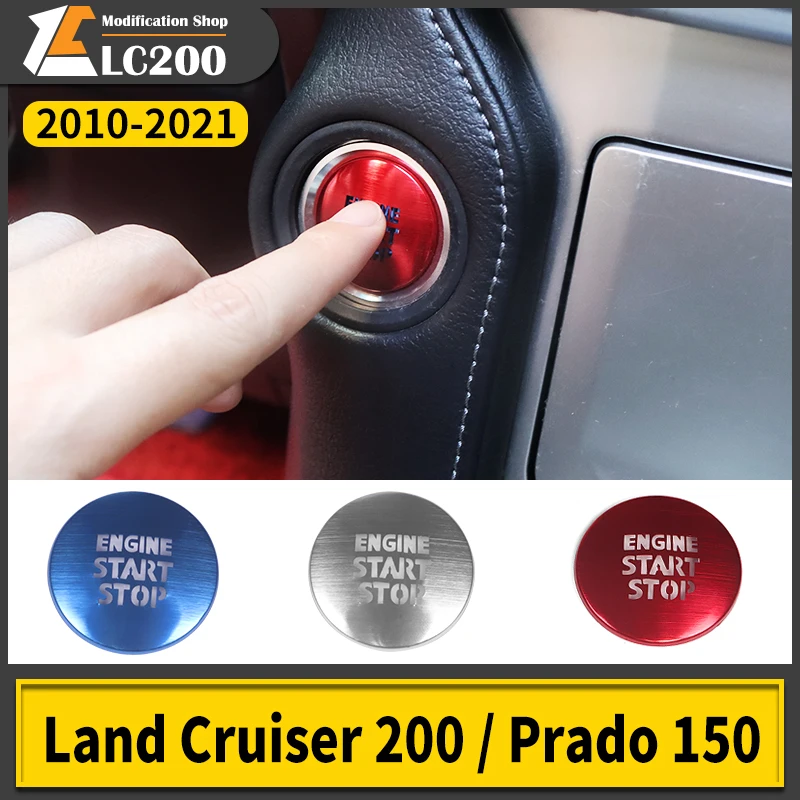 

Stainless Steel Engine Start Stop Button Patch Fit for Toyota Land Cruiser Prado 200 150 Interior Modification Accessories