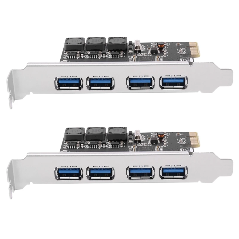 

2X 4 Port USB 3.0 Pci Express Expansion Card Pcie Pci-E USB 3.0 Host Controller 4 X USB3.0 USB 3.0 Add Expansion Cards