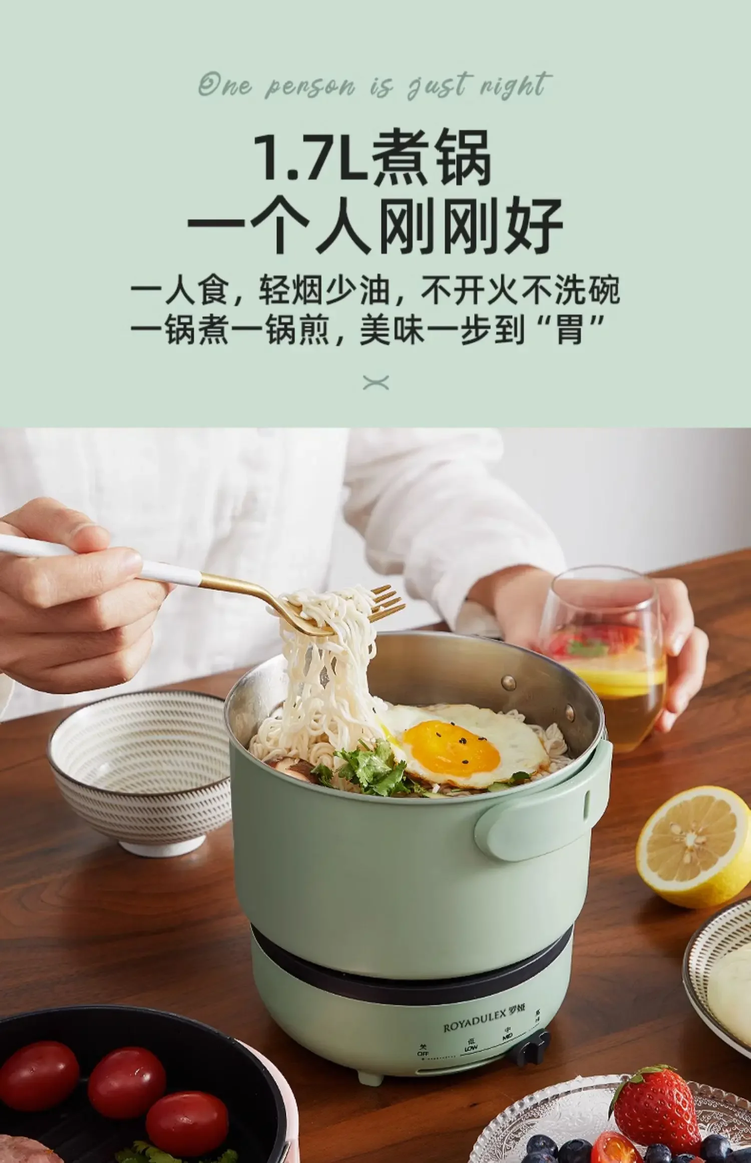 Портативная электрическая сковорода Royalford 220 В-легкая и съемная для легкой