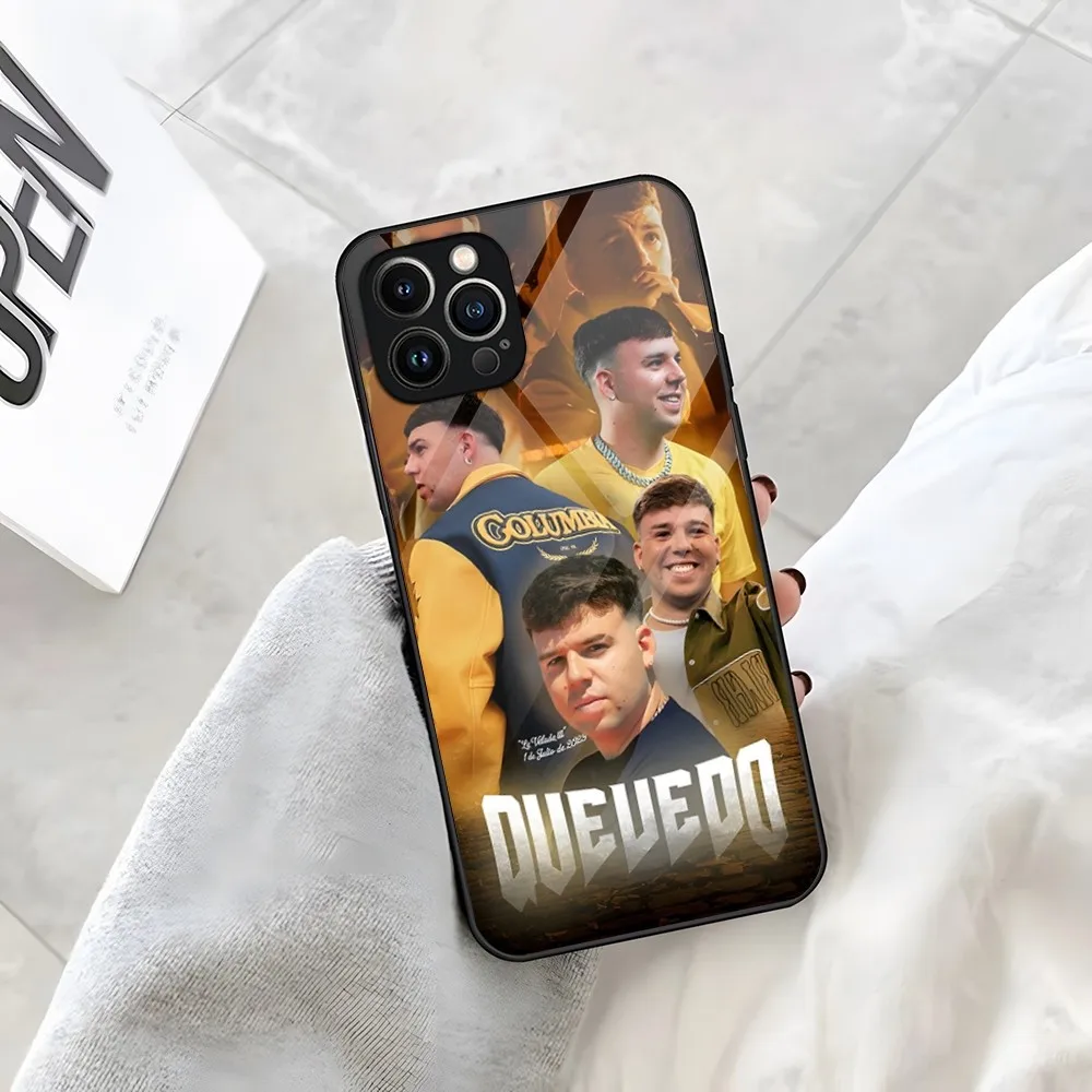 Чехол для телефона iPhone 15 14 Pro 11 13 12 Mini XS Rapper XR Quevedo Max 6 8 7 Plus SE Glass Luxury Design Cove