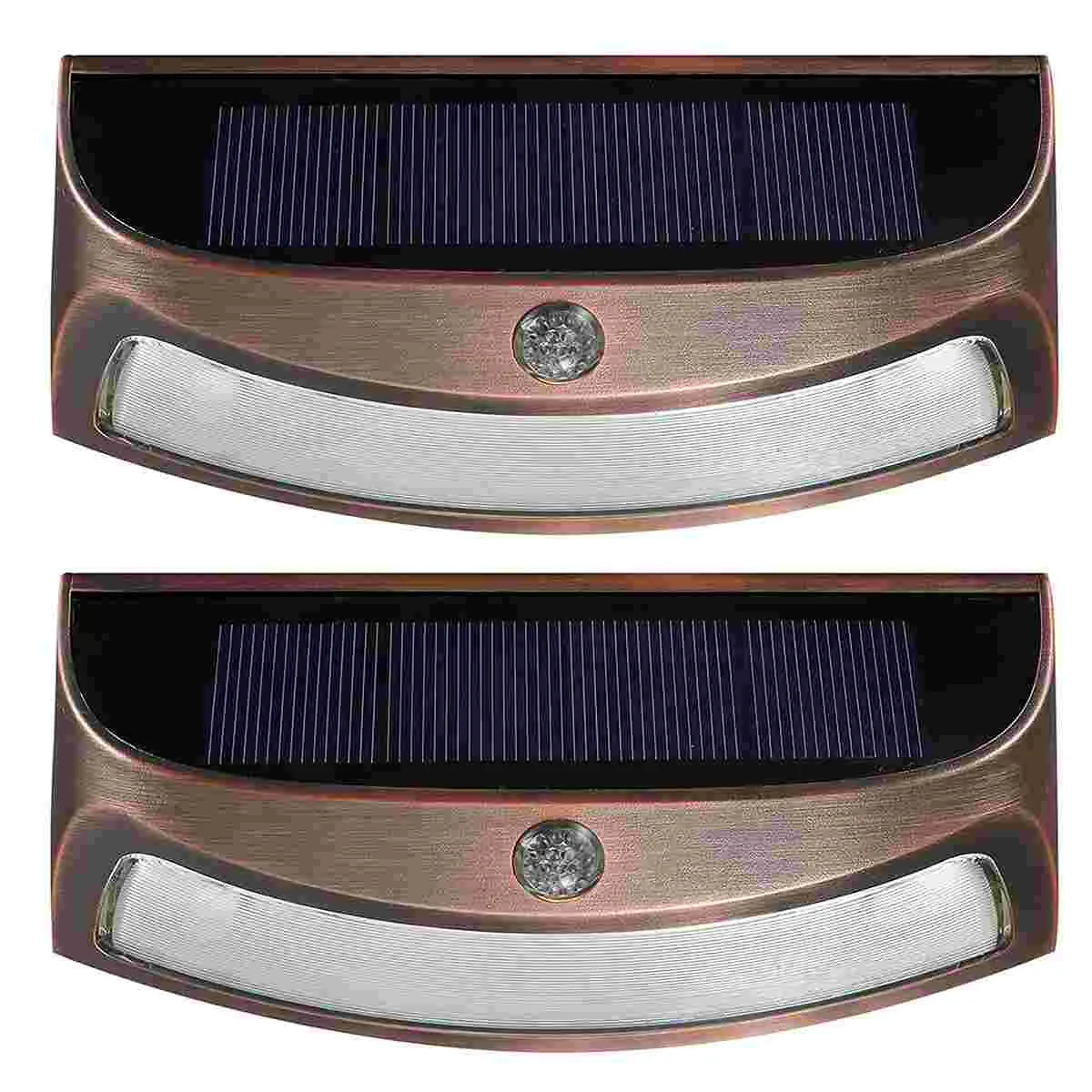 

2pcs Waterproof Outdoor Light-Control LED Wall Lamps Solar Lamps Wall Light for Yard