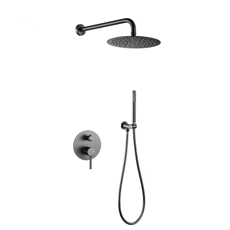 

Stainless Steel Bathroom Hot and Cold Concealed Round Shower Mixer Set