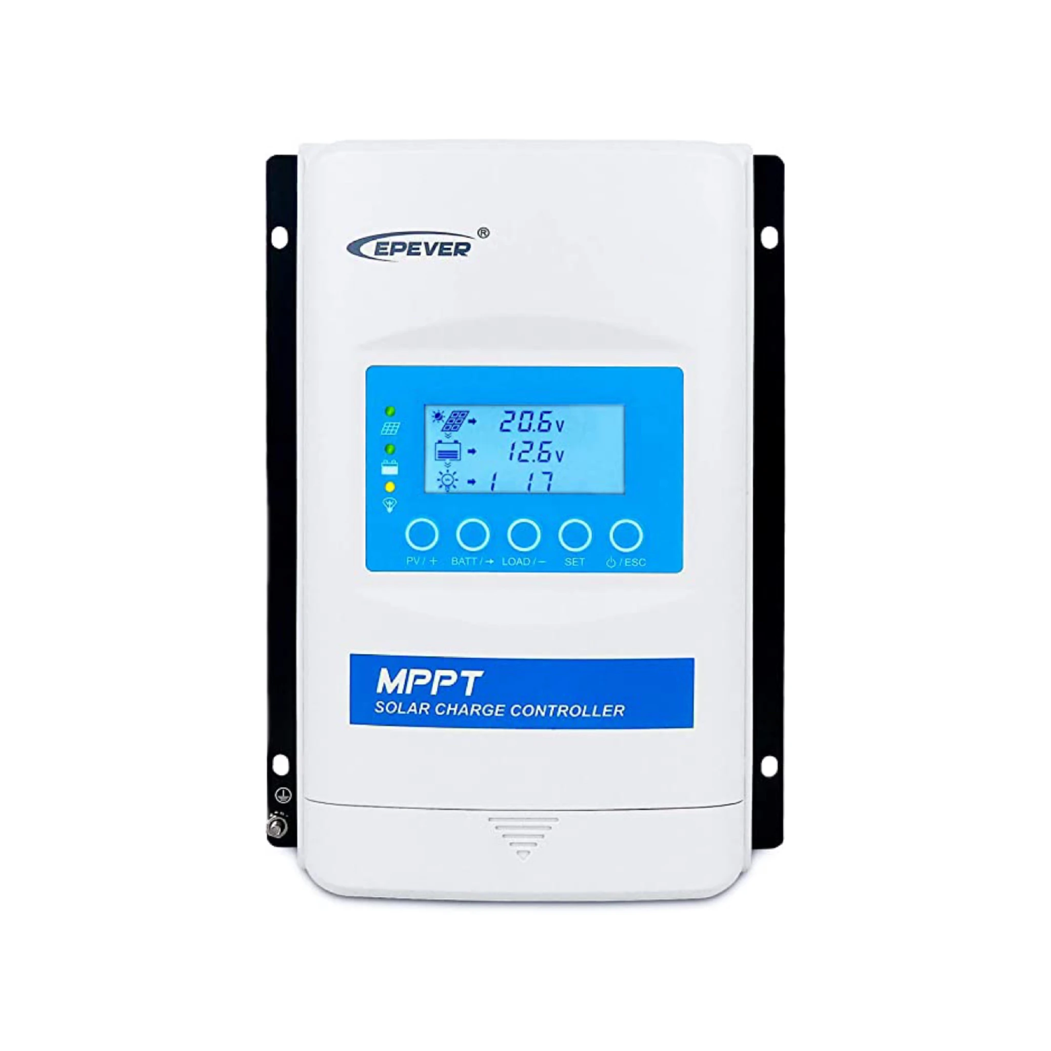 

EPEVER MPPT Solar Charge Controller 20A XTRA2206N, 12V 24V Auto, Max PV 60V, Tracer-AN Upgraded Charger Regulator,LCD&LED