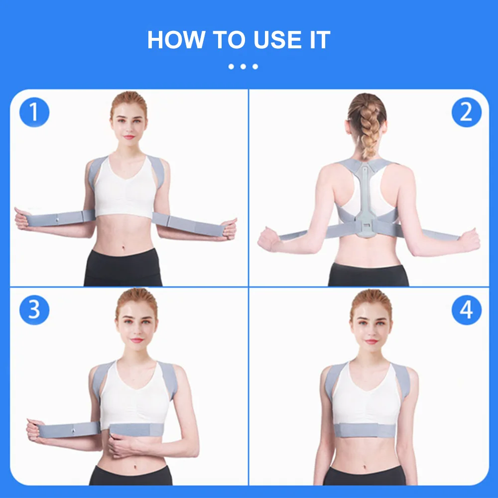 Back Posture Corrector Clavicle Lumbar Spine Straight Strap Shoulder Support Brace Corset Bone Pain Relief Belt Body Health Care images - 6