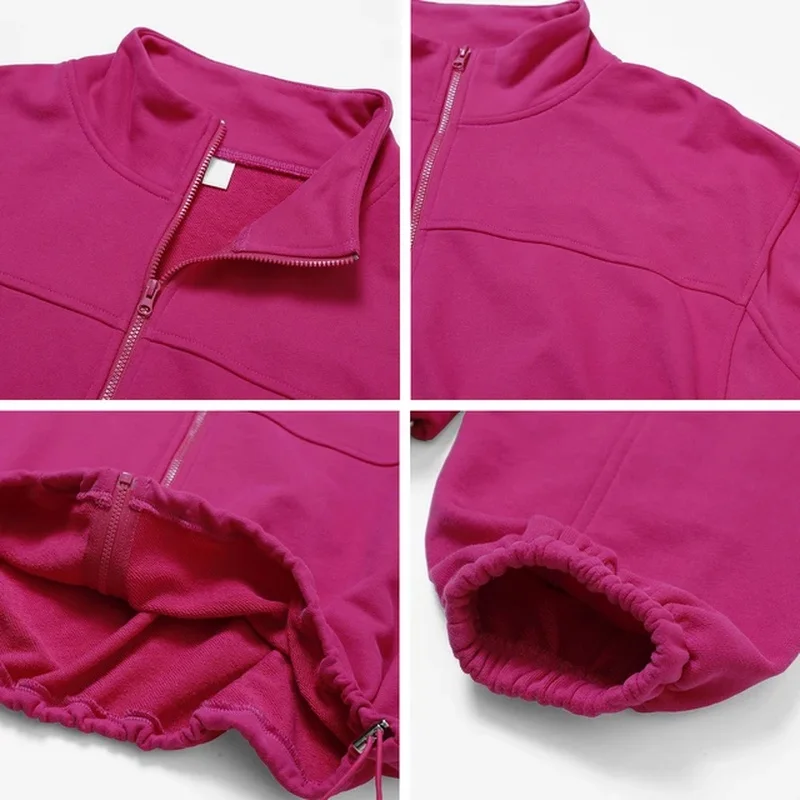 Утепленная спортивная куртка повседневный Свободный кардиган со стоячим