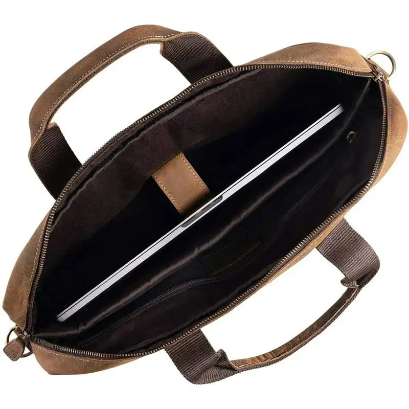 Authentic Distressed 18 Inch Tan Laptop/Messenger Bags for Men and Women; Office, School, College - Get the Best Results with Ou