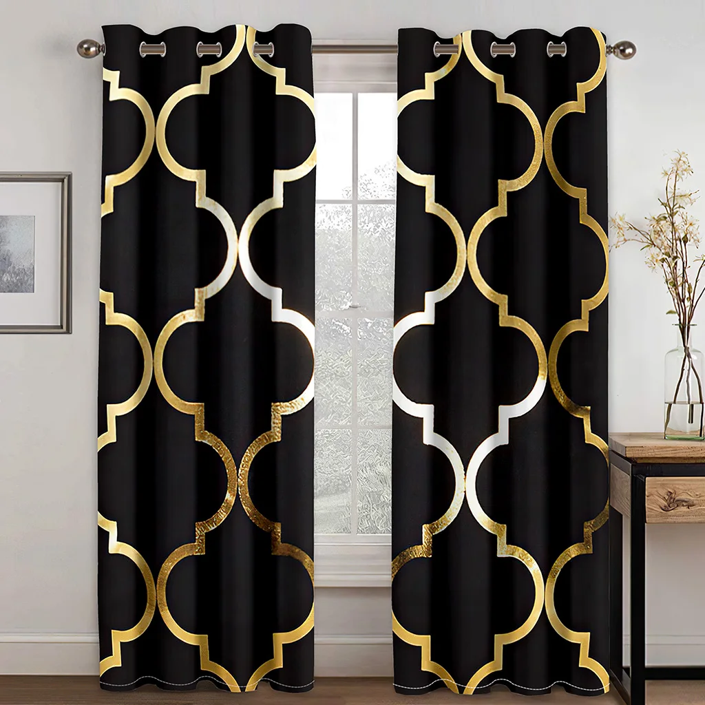 

Wholesale Elegant Cheap Boho Baroque Luxury Drapes 2 Pieces Thin Curtains for Living Room Bedroom Window Decor Free Shipping