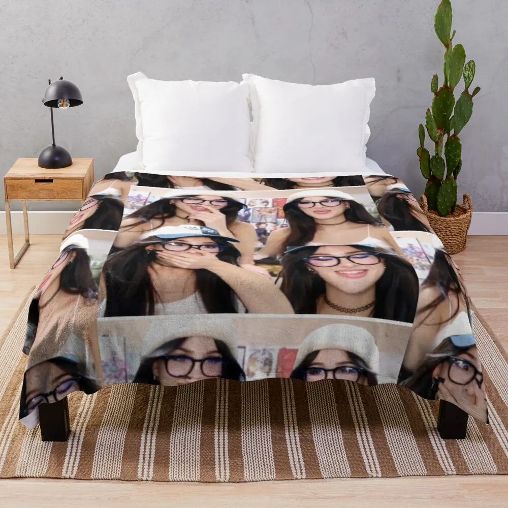 

Sssniperwolf collage Throw Blanket throw and blanket blankets for baby furry blankets