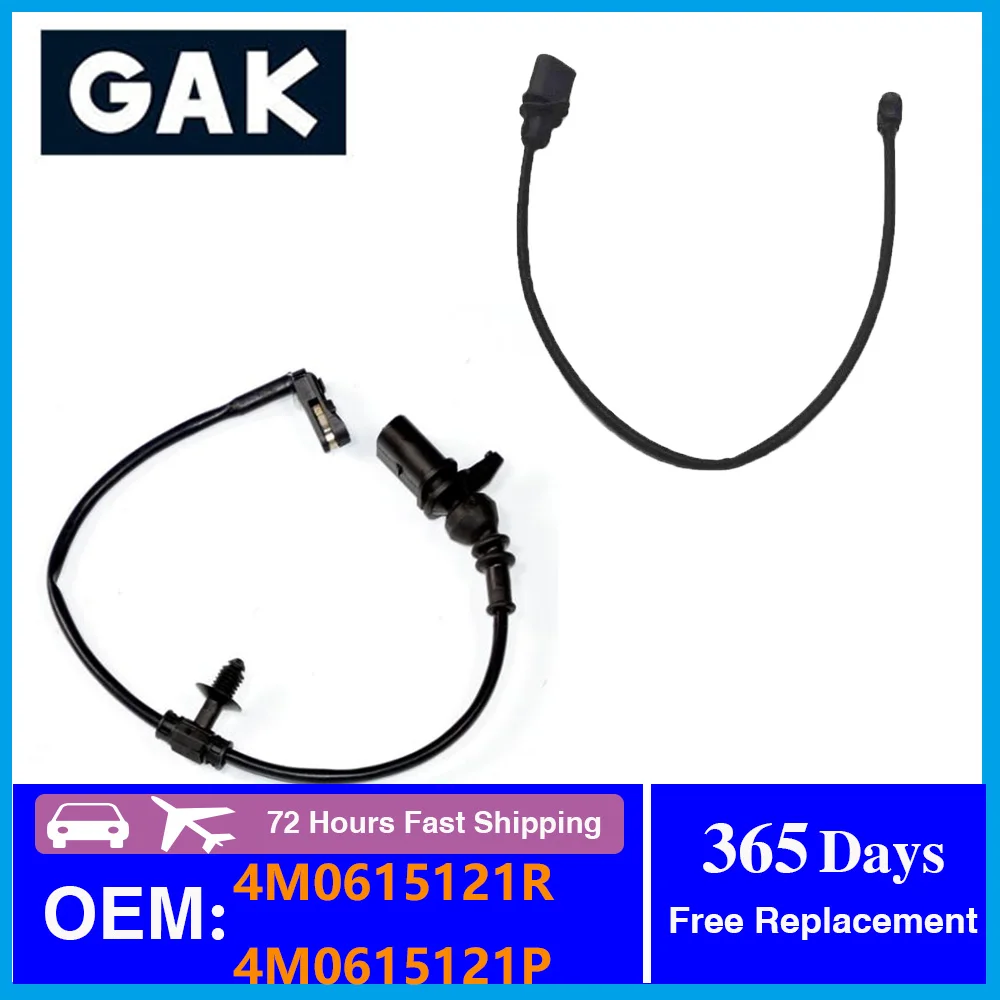

GAK Front + Rear brake pad wear sensor 4M0615121R 4M0615121P For AUDI Q7 4MB Volkswagen 4V1 Brake induction wire Replacement