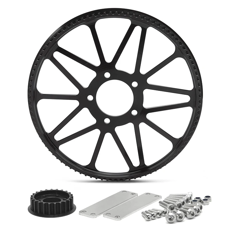 

Motorcycle 23 Teeth Belt Pulleys with Rear Flat Fork Connection Plate Kit For Segway X160 & X260 / Sur-ron Light Bee