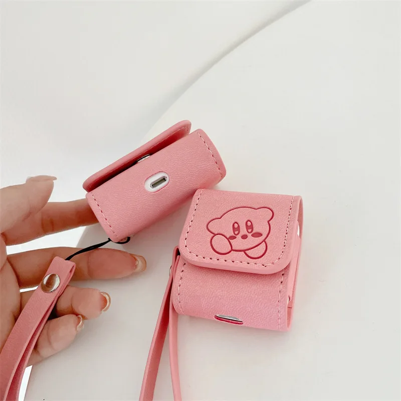 Чехол для наушников из искусственной кожи с рисунком аниме Kirby чехол AirPods Pro милый