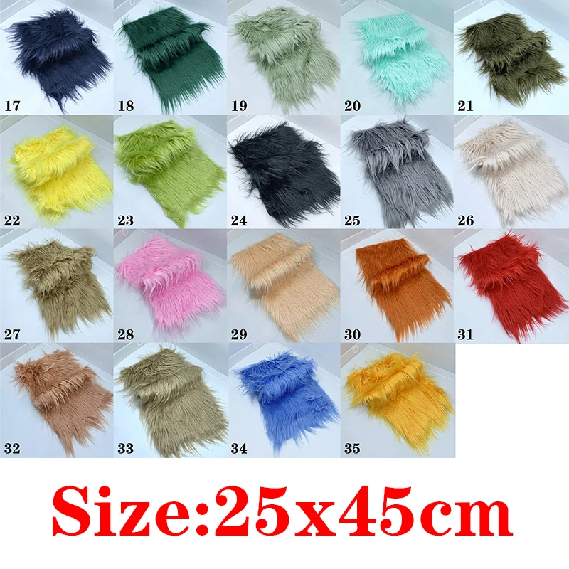25x45cm 18Colors 8cm Length Fluffy Trim Fabric DIY Handmade Soft Plush Artificial Fur Patchwork Sewing Doll Toy Making Material images - 6