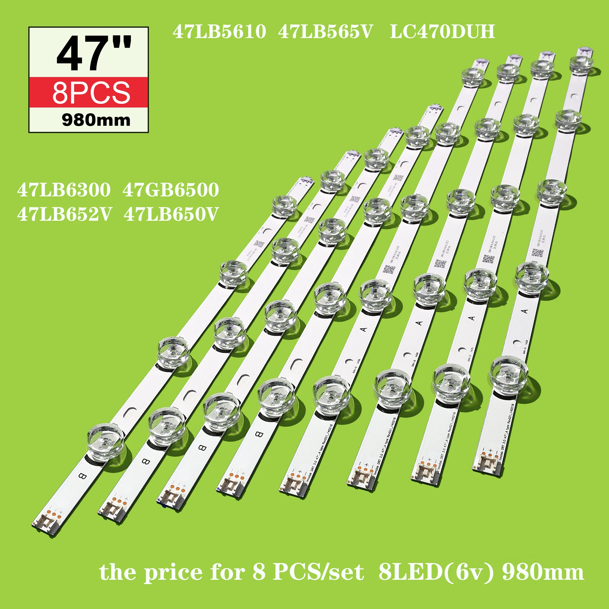 

LED Backlight strip 9 Lamp For LIG 47" TV DRT 3.0 47" 47LB631V 47LB561V 47LB6300 47GB6500 47LB652V 47lb650v 47LB5610 47LB565V