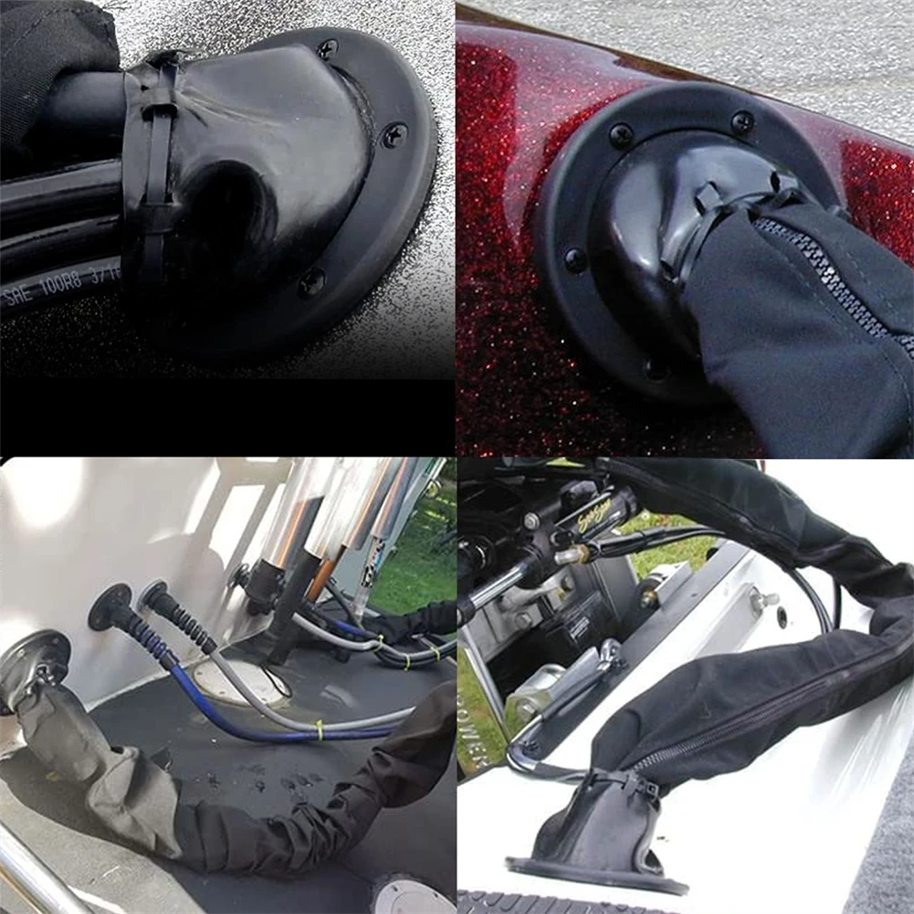 

Universal Marine Transom Boat Cable Boot Accessories Black Boat Steering Cable Boot Dia. 120mm Durable Easy To Use