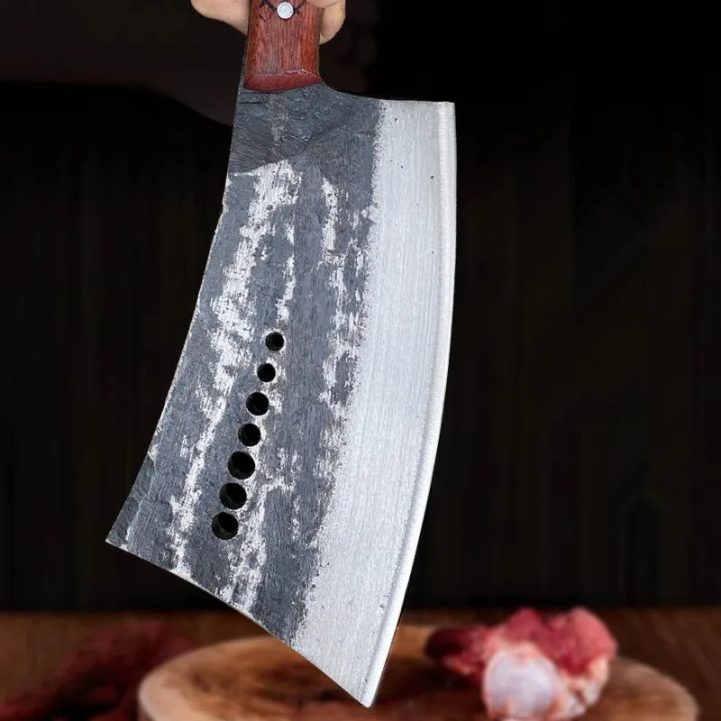 Чистый ручной Кованый нож для измельчения костей утолщенный в старинном стиле