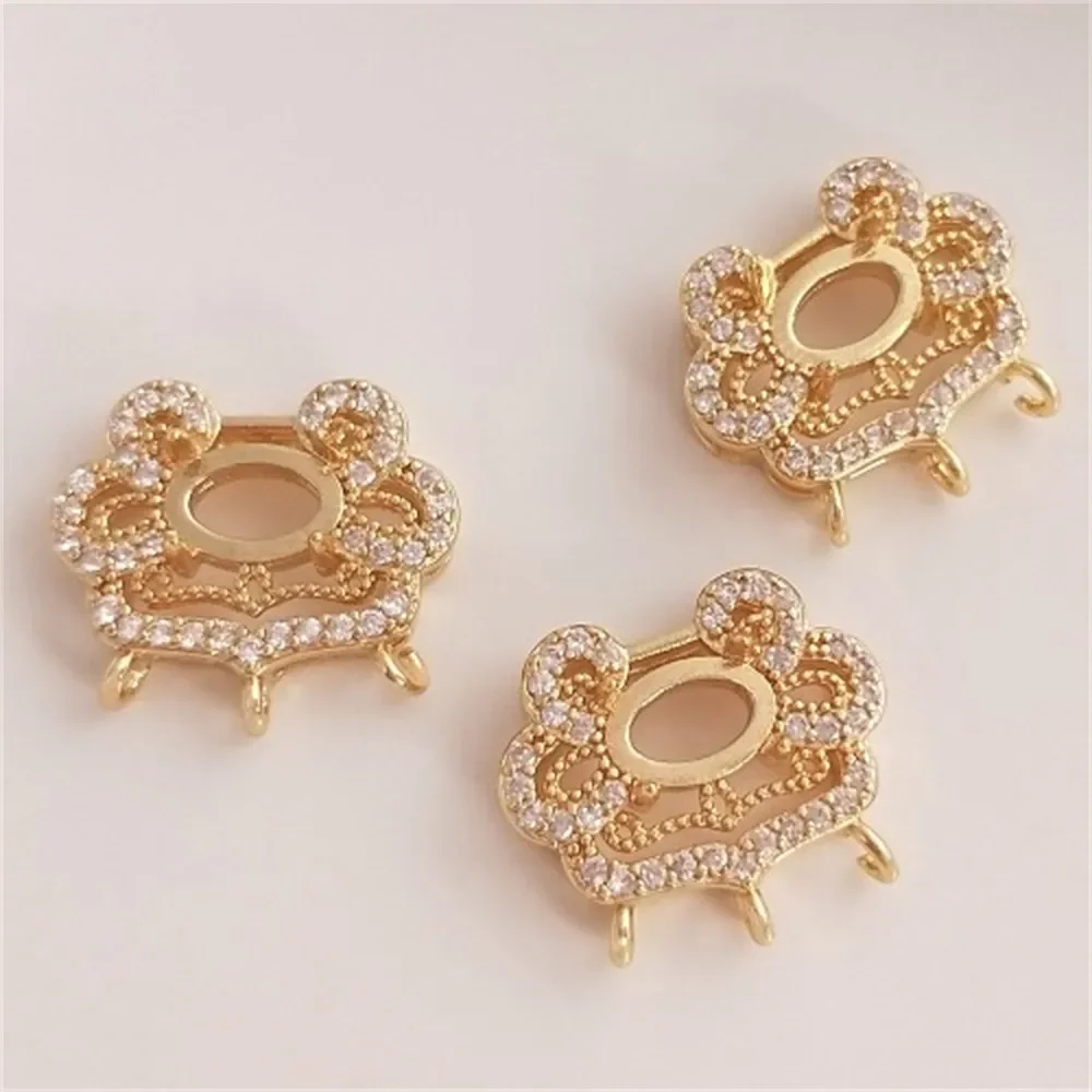 Упаковка из 14-каратного золота с микроинкрустацией цирконом Ruyi защитным замком