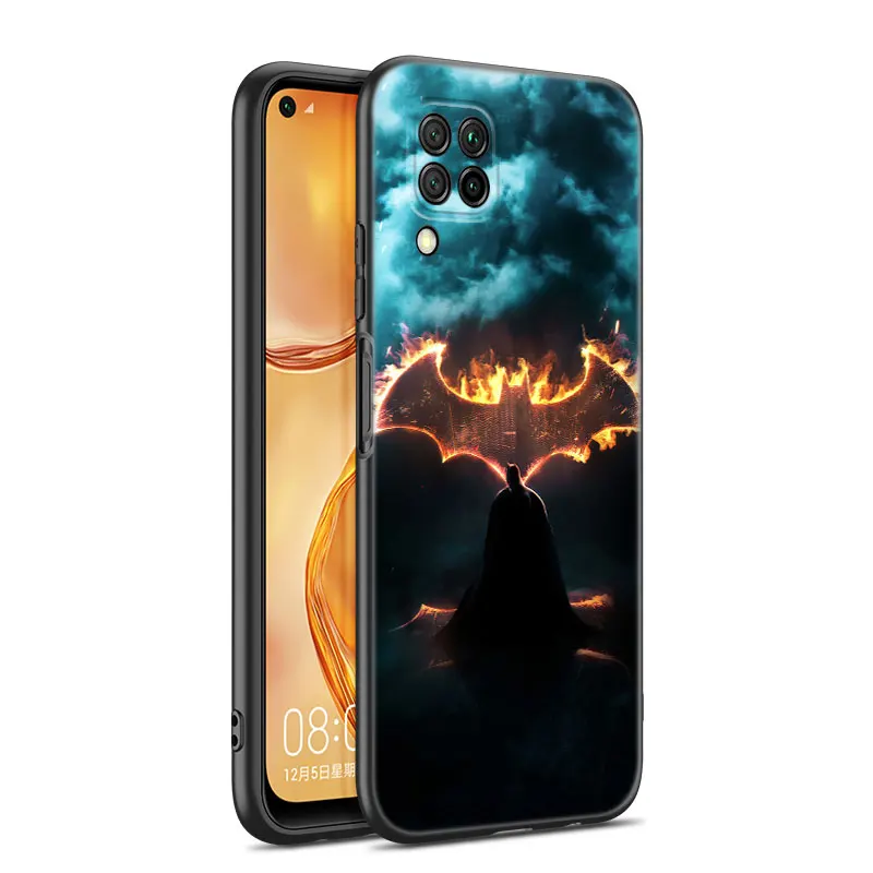 Hot Bat-man Logo Phone Case For Huawei P8 P9 P10 P20 P30 P40 Lite E P50 P Smart Pro Z S 2018 2019 2020 2021 Soft TPU Black Cover images - 6